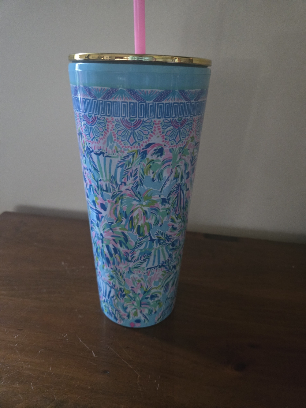 New Lilly Pulitzer Turtle Villa Tumbler With Straw 24 oz.
